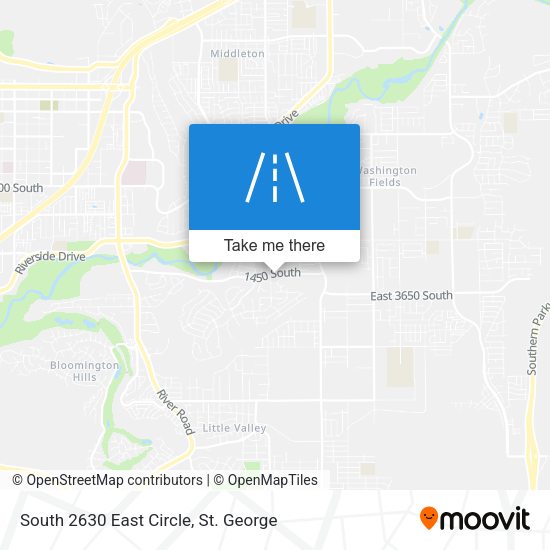 South 2630 East Circle map