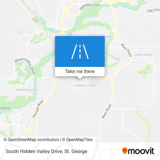 South Hidden Valley Drive map