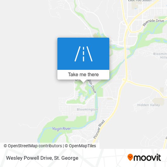 Wesley Powell Drive map