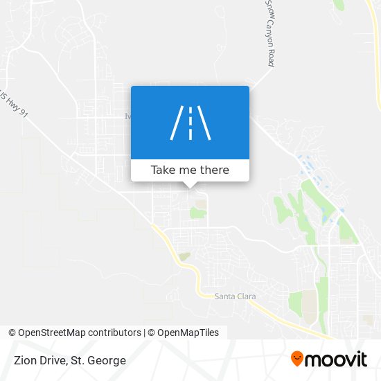 Zion Drive map