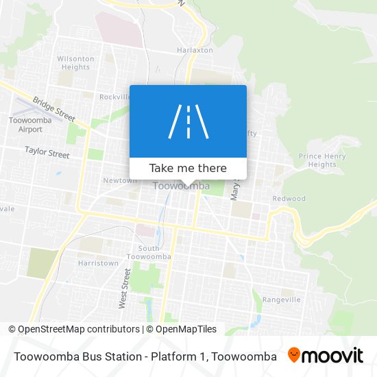 Toowoomba Bus Station - Platform 1 map