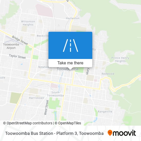 Toowoomba Bus Station - Platform 3 map