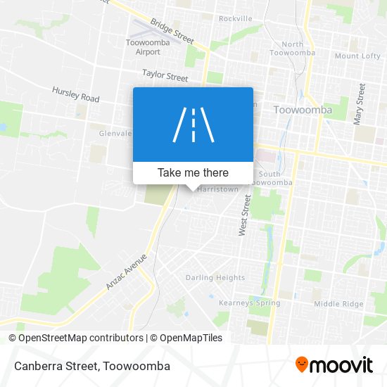 Mapa Canberra Street