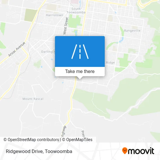 Mapa Ridgewood Drive
