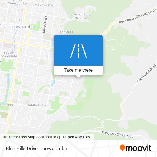 Blue Hills Drive map
