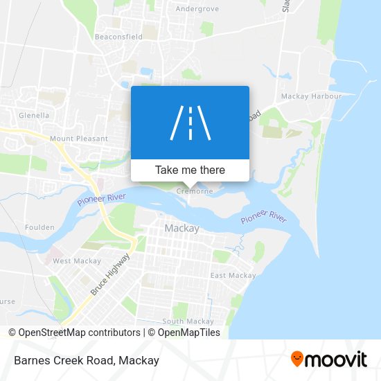 Barnes Creek Road map