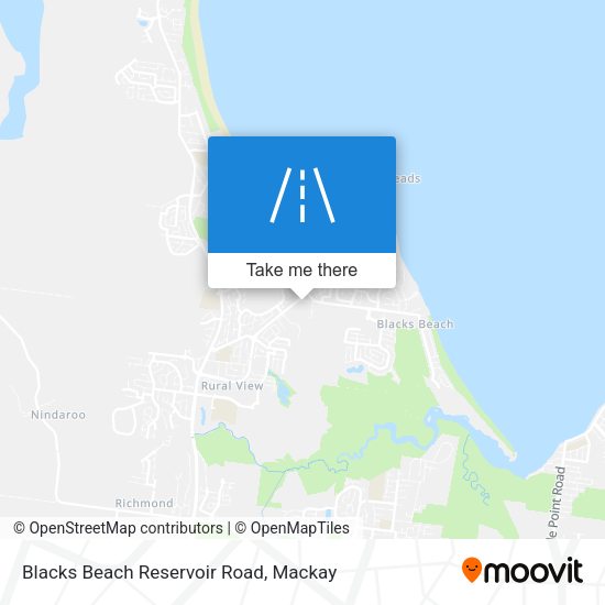 Blacks Beach Reservoir Road map