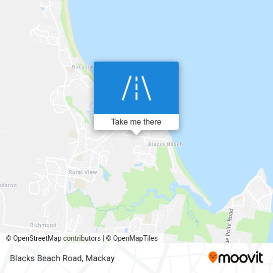 Blacks Beach Road map