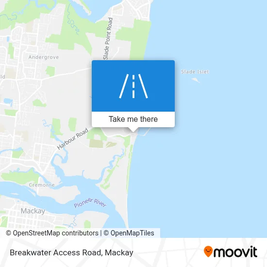 Mapa Breakwater Access Road