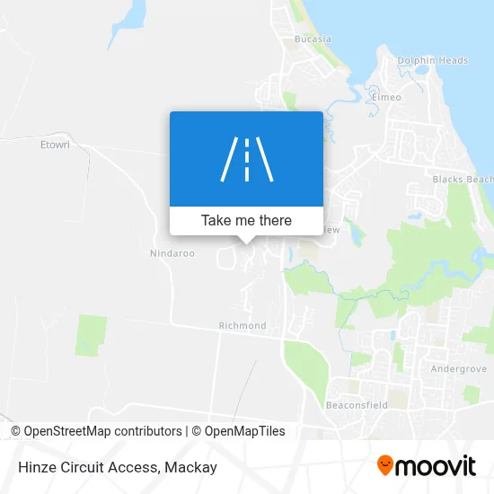 Mapa Hinze Circuit Access