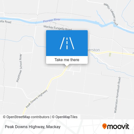 Peak Downs Highway map