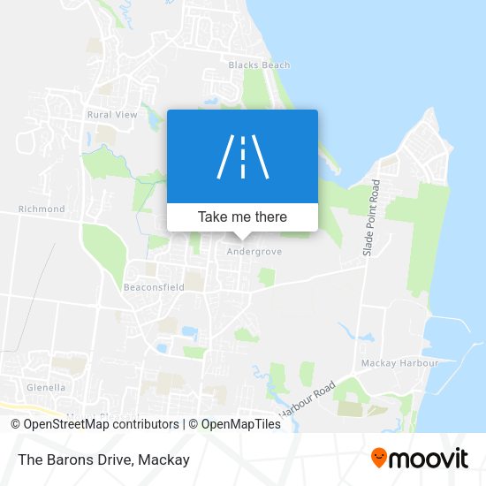 The Barons Drive map