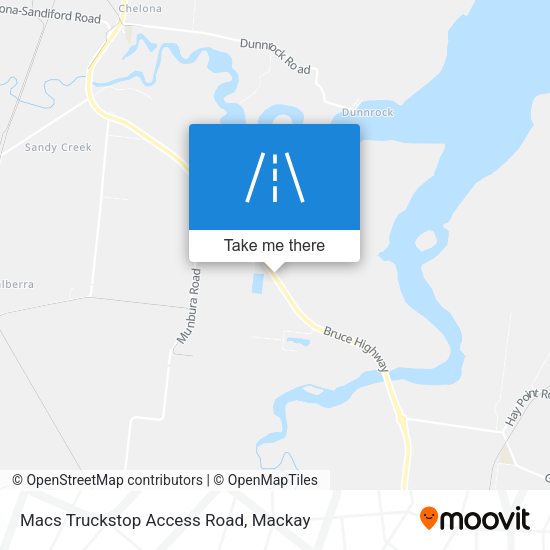 Macs Truckstop Access Road map