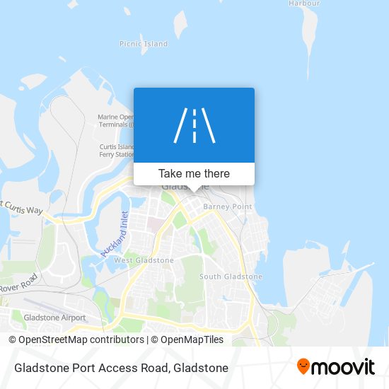 Gladstone Port Access Road map