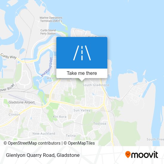 Glenlyon Quarry Road map
