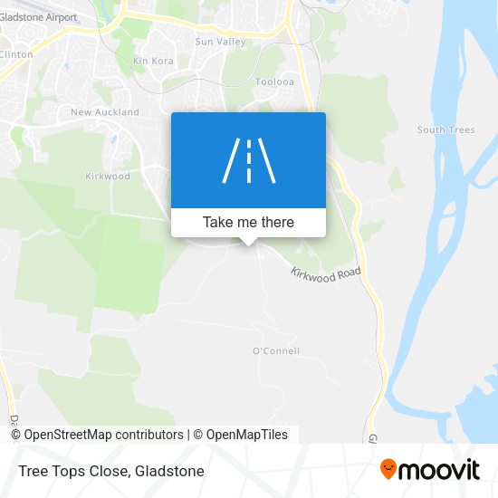 Tree Tops Close map
