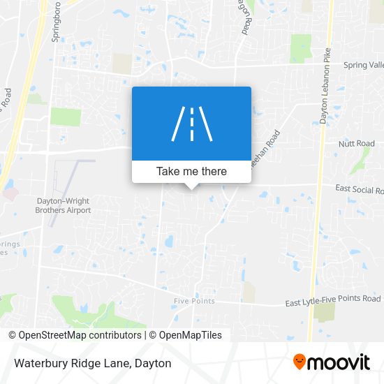 Waterbury Ridge Lane map