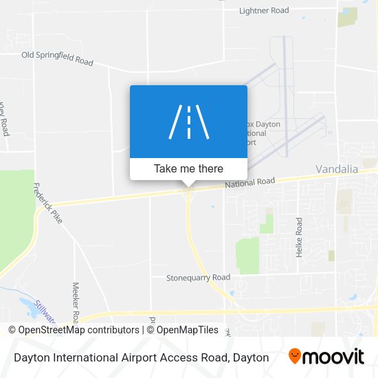 Mapa de Dayton International Airport Access Road