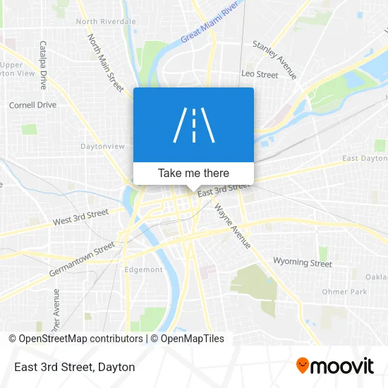 East 3rd Street map