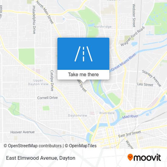 East Elmwood Avenue map