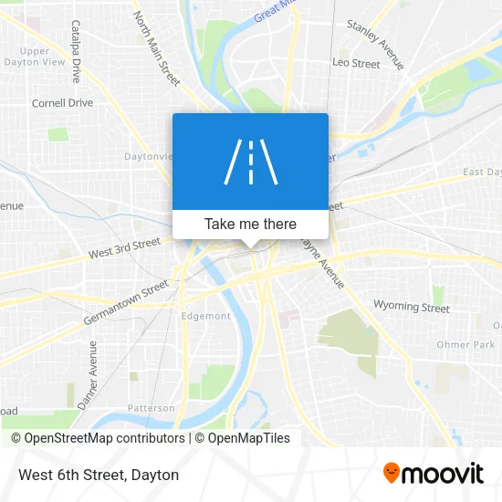 West 6th Street map