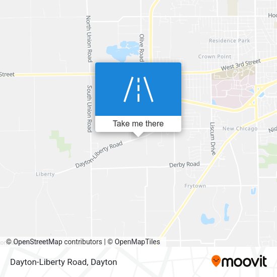 Dayton-Liberty Road map