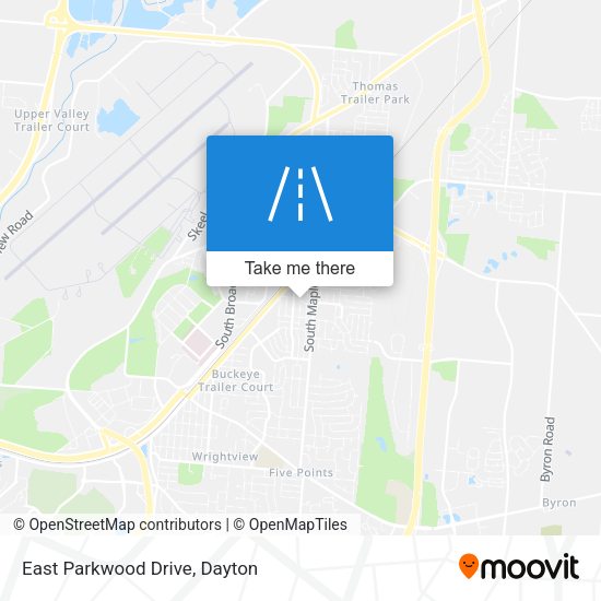 East Parkwood Drive map