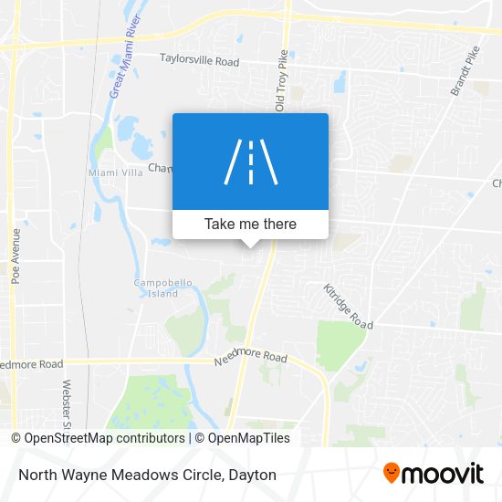 Mapa de North Wayne Meadows Circle