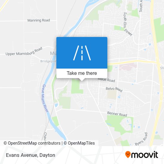 Mapa de Evans Avenue