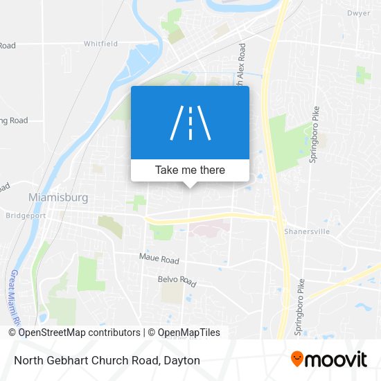 North Gebhart Church Road map