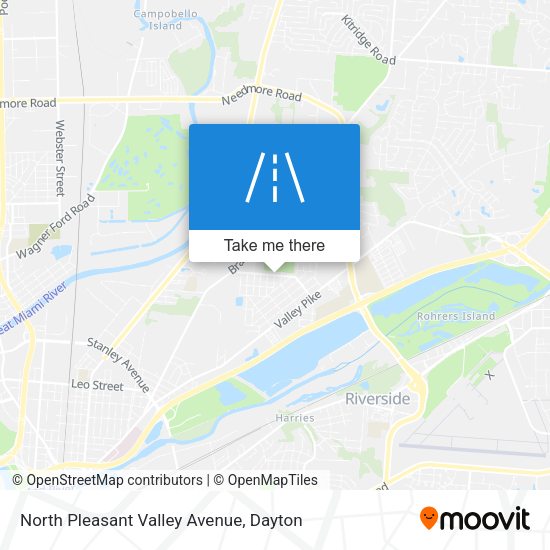 North Pleasant Valley Avenue map