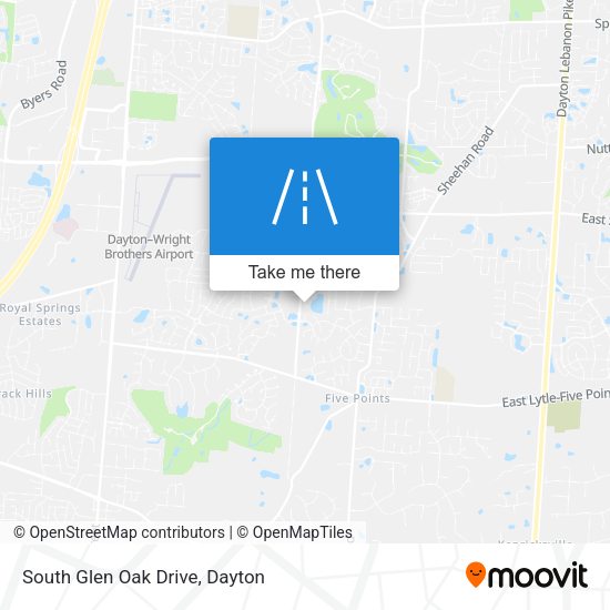 South Glen Oak Drive map