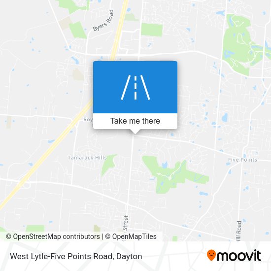 West Lytle-Five Points Road map