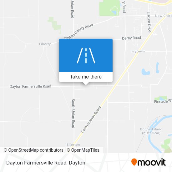 Dayton Farmersville Road map