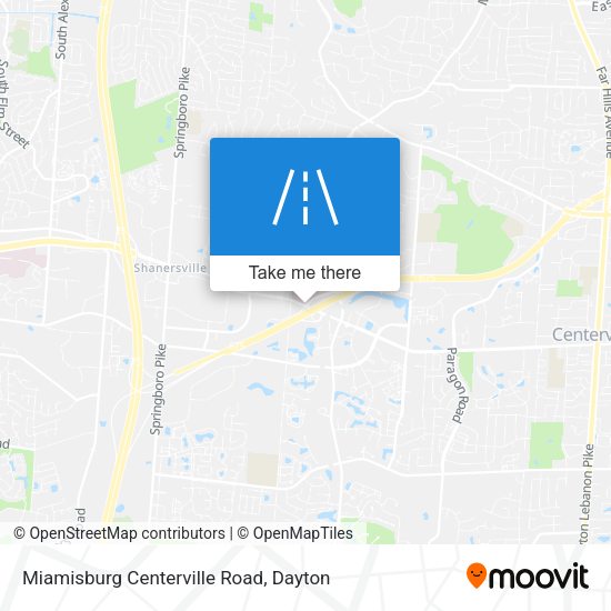 Miamisburg Centerville Road map