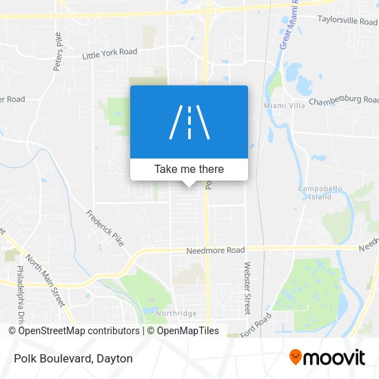 Mapa de Polk Boulevard