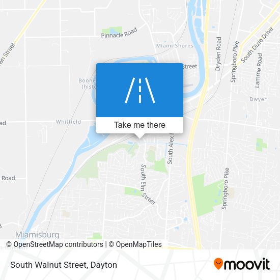 South Walnut Street map
