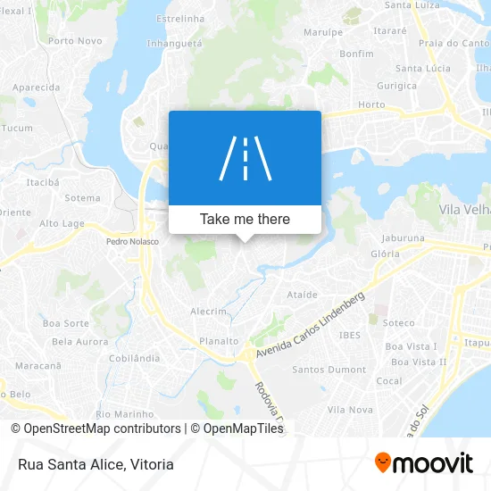 Rua Santa Alice map