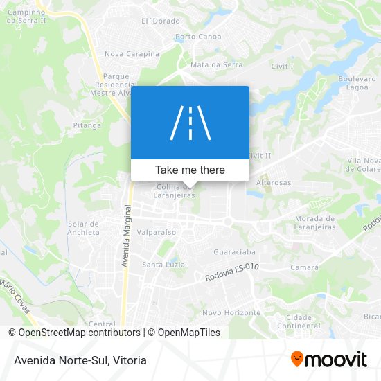 Avenida Norte-Sul map