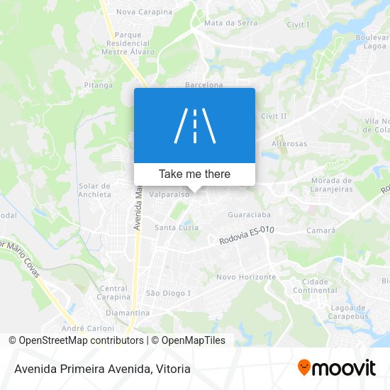 Avenida Primeira Avenida map