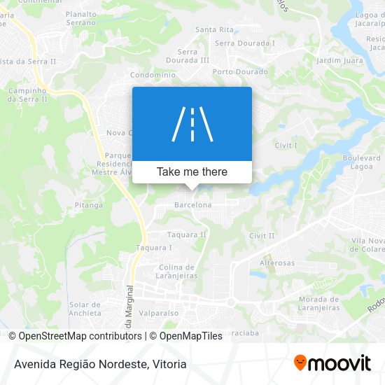 Avenida Região Nordeste map