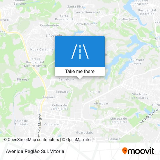 Avenida Região Sul map