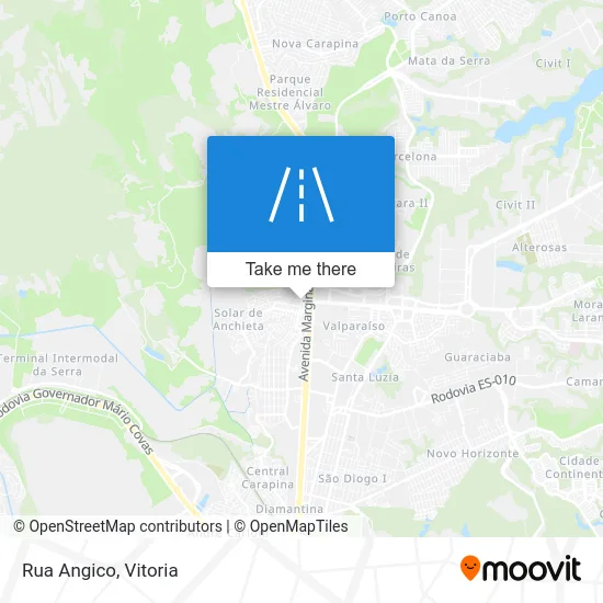 Rua Angico map