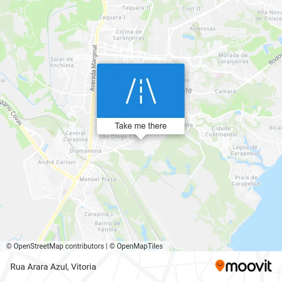 Rua Arara Azul map