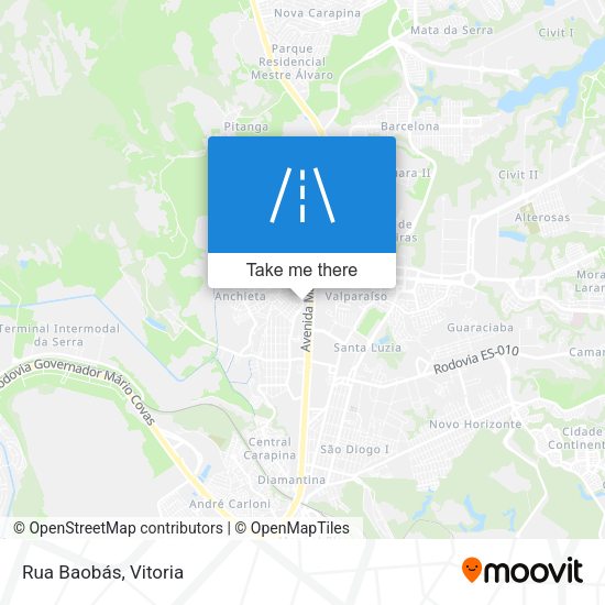 Rua Baobás map