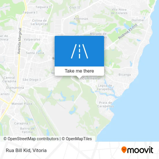 Rua Bill Kid map