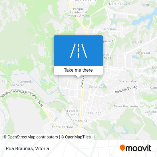 Rua Braúnas map