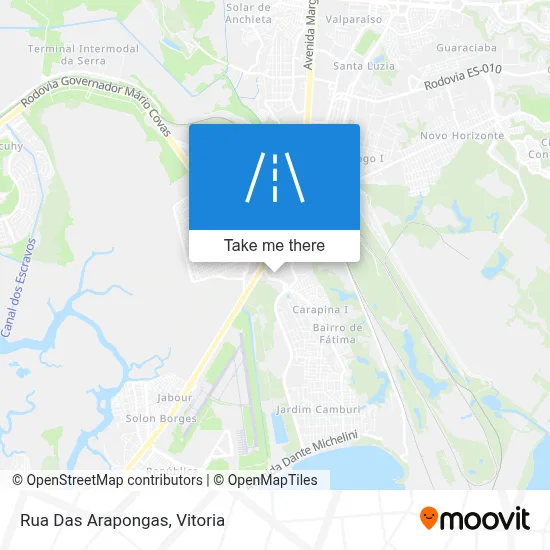Rua Das Arapongas map