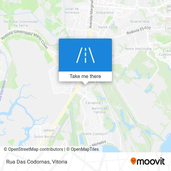 Rua Das Codornas map