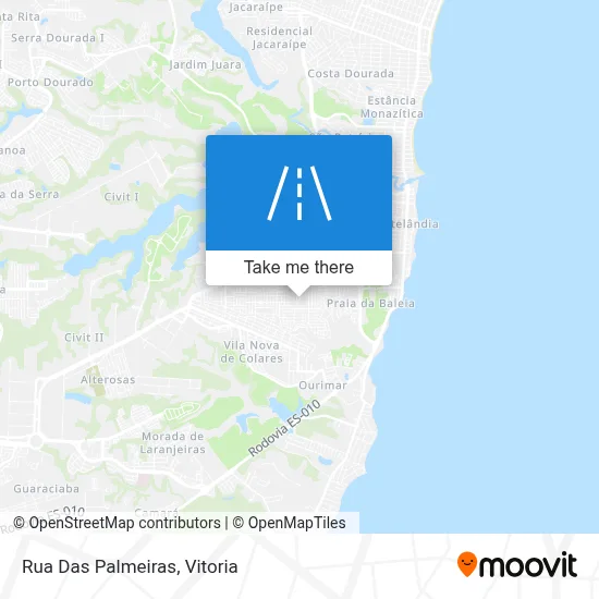 Rua Das Palmeiras map